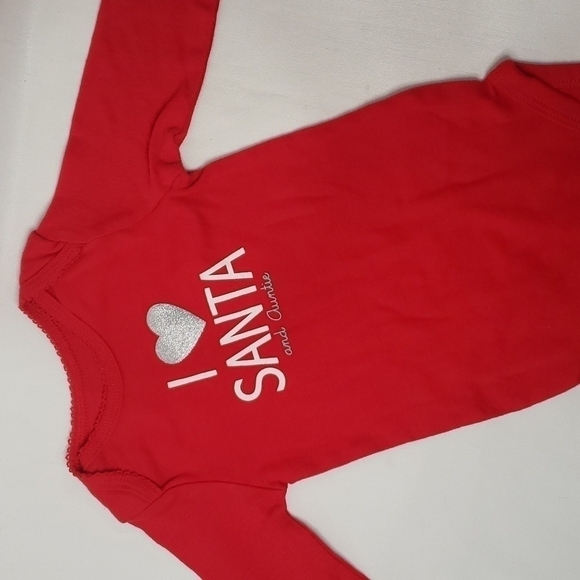 5/$30 H&M Deer Love Long Sleeve Ruffle + NWT Santa Aunt Onesie - Picture 3 of 3